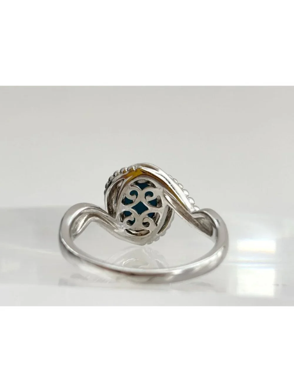 Sleeping Beauty Turquoise Stone Sterling Silver 925 Vintage Ring - sz 11.25